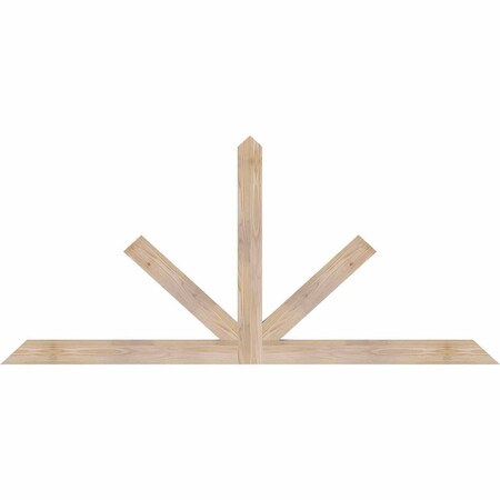 Ekena Millwork Saratoga Smooth Timber Gable Bracket, Douglas Fir, 72"W x 33"H x 1 1/2"D x 3 1/2"F, 11/12 Pitch GBW072X33X0204SAR00SDF